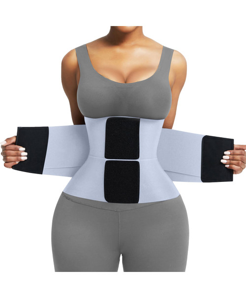 FeelinGirl Women Corset Workout Waist Trainer Belt Tummy Control Waist Cincher Sport Waist Trimmer Slate Blue XL