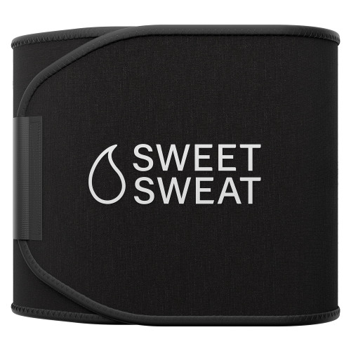 Sports Research Sweet Sweat® Waist Trimmer Extra-Coverage - Medium (Black)