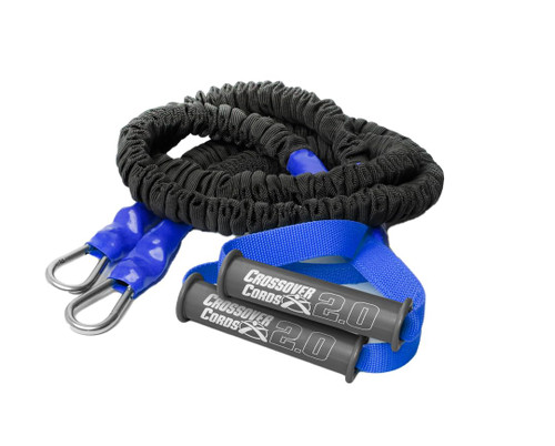 Super Heavy 25 lbs Shoulder Resistance/Exercise Bands - Perfect for Warmups, Arm Care, Rotator Cuff Exercise or Physical Rehab from Injury - One Set of 2 Crossover Cords - Crossover Symmetry