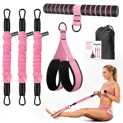 Pedal Resistance Bands with Handles, Adjustable Resistance Bands, Max 90Lbs