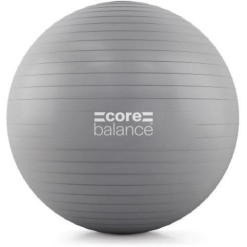 Core Balance Exercise Ball for Workouts, Anti-Burst and Slip Resistant, Swiss Yoga Ball for Pregnancy, Stability, Fitness and Physical Therapy, 4 Sizes, with Pump (33" / 85cm Grey)