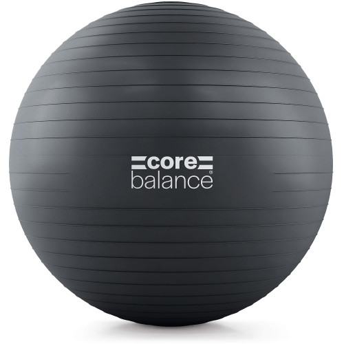 Core Balance Exercise Ball for Workouts, Anti-Burst and Slip Resistant, Swiss Yoga Ball for Pregnancy, Stability, Fitness and Physical Therapy, 4 Sizes, with Pump (33" / 85cm Black)