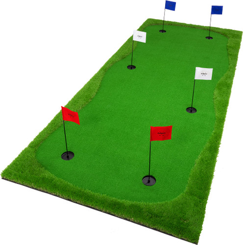 Professional Golf Practice Mat- Green Long Challenging Putter for Indoor/Outdoor