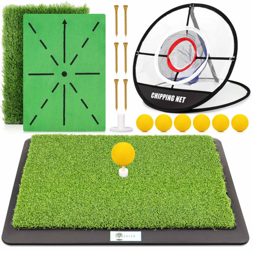 Durable Golf Hitting Mat for Indoor and Outdoor Use, Professional Golf Practice Mat with Realistic Turf, Portable and Easy to Setup