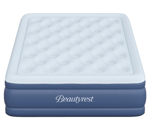 Full Size Air Mattress with Built-in Pump, Raised Inflatable Bed for Adults, Puncture-Resistant Vinyl, Auto Shut-Off, 650lb Support, Guest Bed