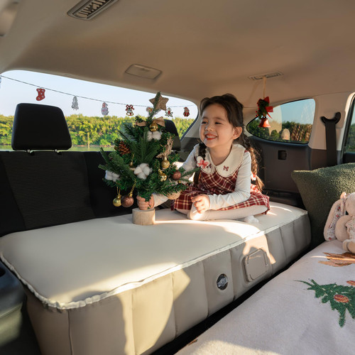 Custom Fit Inflatable MiniNest, Car Mattress with Built-in Pump SUV Bed Pad for Car Camping, Kids & Pets, Portable Travel Mattress