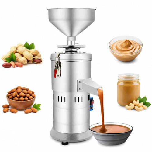 Commercial Peanut Butter Machine 33Lb/H Electric Grain Grinder with Solid Lockers & Control Handle