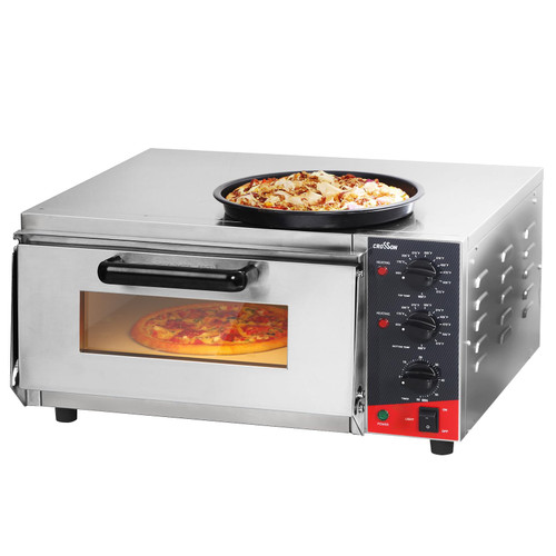 CROSSON ETL listed Commercial 16 inch Countertop Electric Pizza Oven with pizza stone