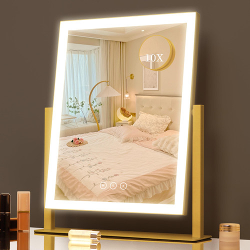 Makeup Mirror with Lights, Smart Touch Control Dimmable 3 Modes Light