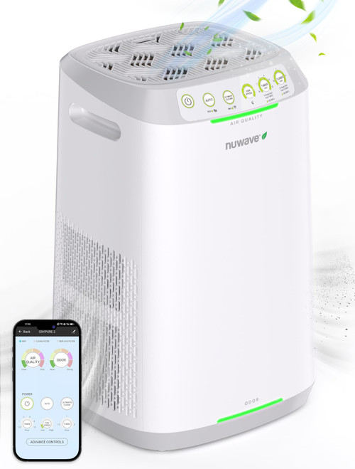 Nuwave Air Purifiers for Home Large Room, Washable and Reusable Bio Guard Filter, Air Purifier for Smoke, Dust