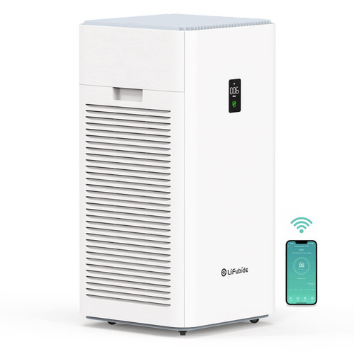 H13 True HEPA,4555 Sq.Ft Coverage,24dB Low Noise For Bedroom Air Purifiers,Removal Of 99.99% 0.01 Microns Particles