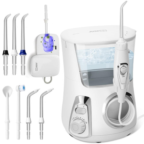 Water Flosser for Teeth and Braces, 800ML Dental Oral Irrigator with 10