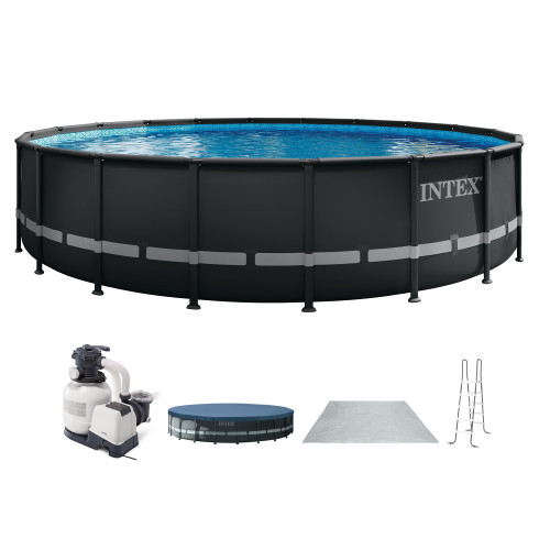 INTEX Ultra XTR 26 ft x 52 in Above Ground Pool Set, Round Swimming Pool with Steel Frame, 2800 GPH Sand Filter Pump