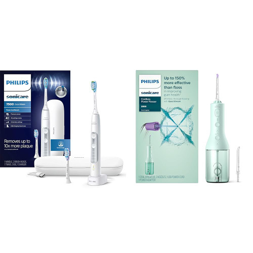 7500, Rechargeable Electric Power Toothbrush, White, HX9690/06