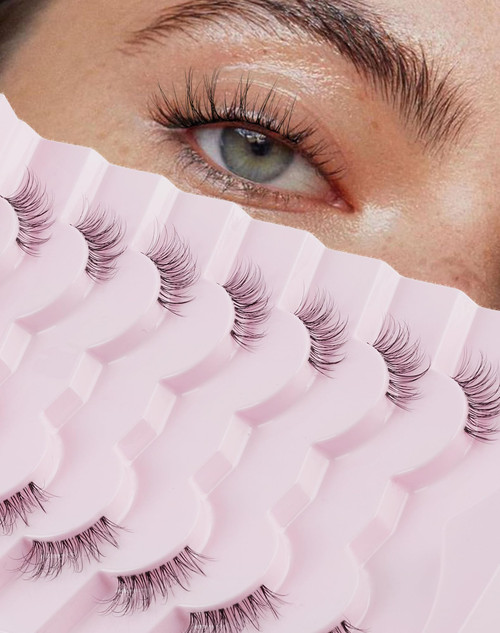 Natural Look Clear Band 3/4 Lashes Half-01
