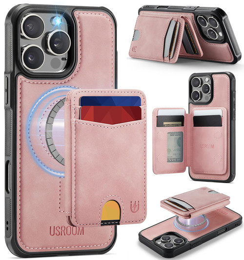 Usroom for iPhone 16 Pro Max Wallet Case Compatible with Magsafe
