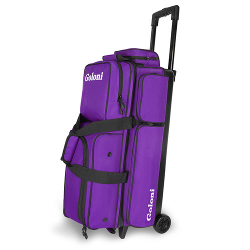 Goloni 3 Ball Bowling Bags with Wheels - Rolling Bowling Bag for 3 Balls & Accessories