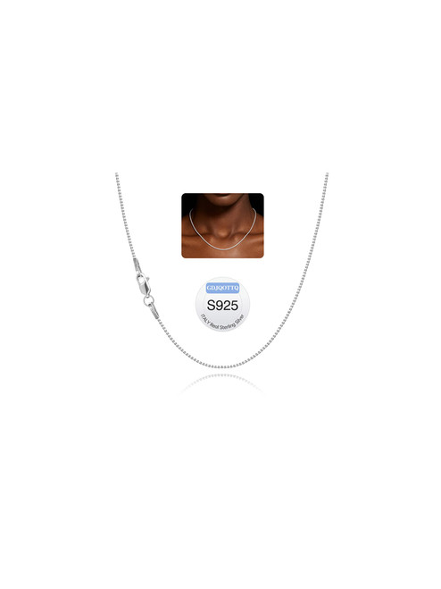 Box Chain Necklace for Women Dainty, 1.0 mm Non Tarnish 14K Gold Necklace for Women