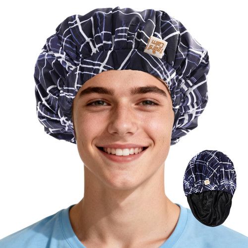 Years calm Shower Cap for Men Waterproof Reusable