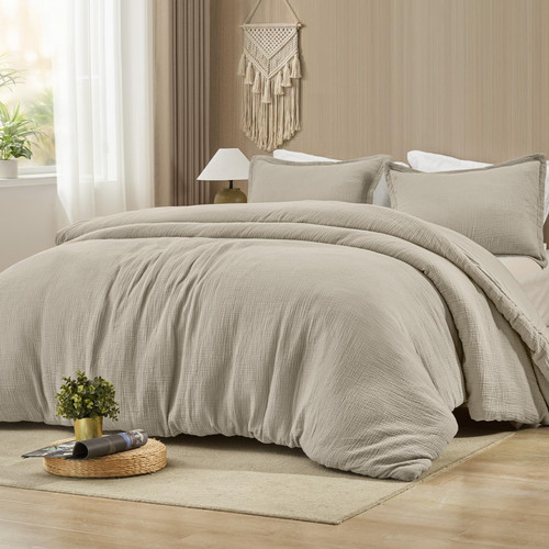 PHF Cotton Muslin Comforter Set Twin – 100% Cotton Cover