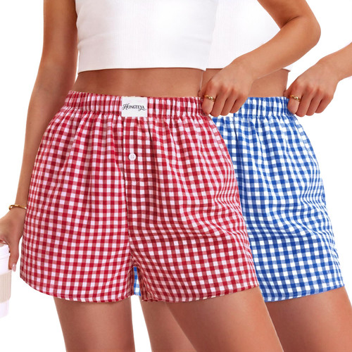 Boxer Shorts for Women Casual Cotton Summer Pajama Shorts