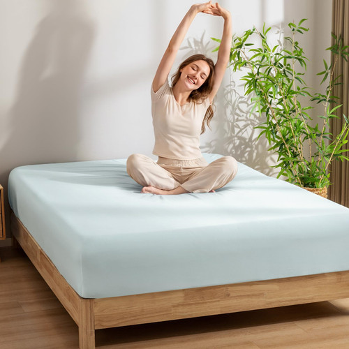 PHF 100% Rayon Derived from Bamboo Fitted Sheet Queen Size