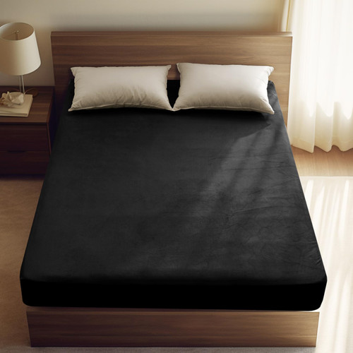PHF Ultra Soft Velvet Fitted Sheet King Size