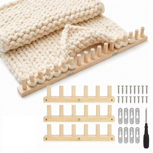 Portable Hand Weaving Loom Kit for Beginners, DIY Yarn Craft Tool