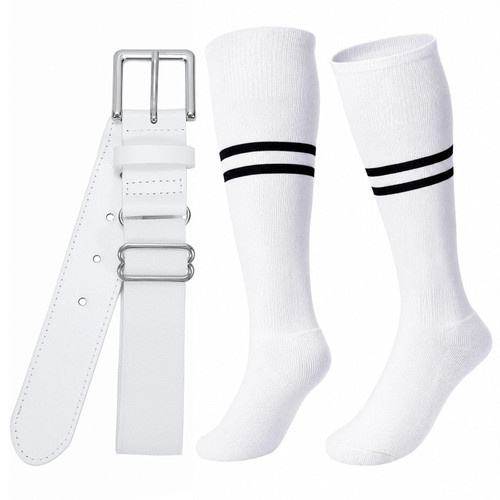 Adjustable Softball Socks and Elastic Belt for Kids Youth