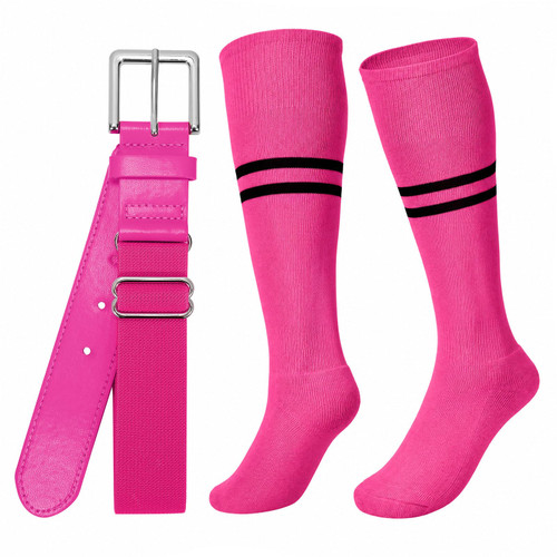 Set Adjustable Softball Socks and Elastic Belt