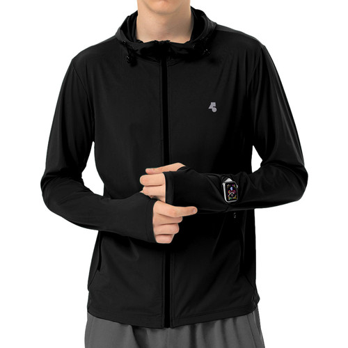 Mens Sun Jacket UPF 50+ Hoodie Full Zip Uv Protection