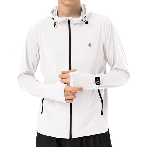 Mens Sun Jacket UPF 50+ Hoodie Full Zip Uv Protection