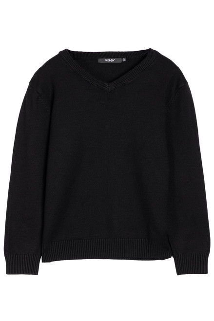 Big Boys' & Little Kids Youth Long Sleeve V Neck Pullover Sweater