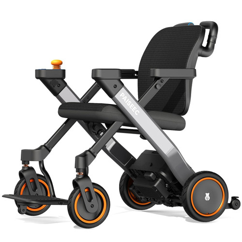 Folding Wheelchair, Push-Assist Technology, Works as Rollator