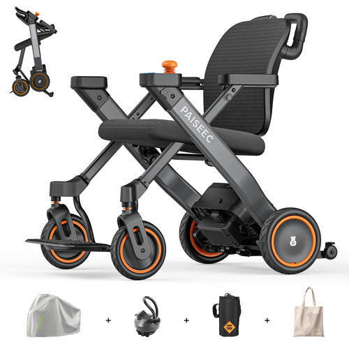 3-in-1 Power Wheelchair with Push-Assist, Electric