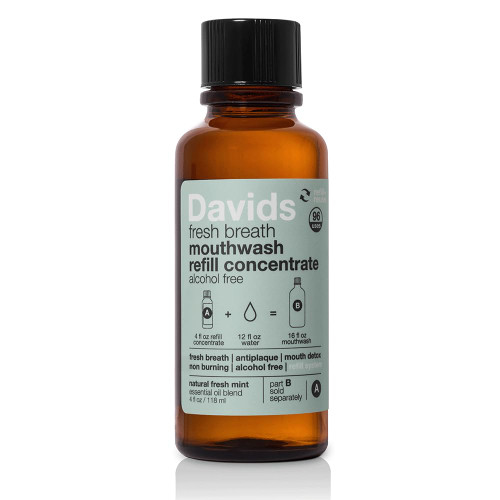 Davids Fresh Breath Mouthwash Kit, Non-Burning, Alcohol-Free