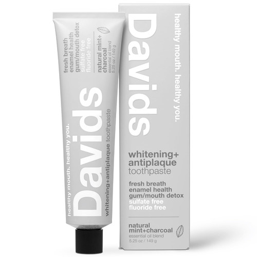 Davids Charcoal Toothpaste for Enhanced Teeth Whitening