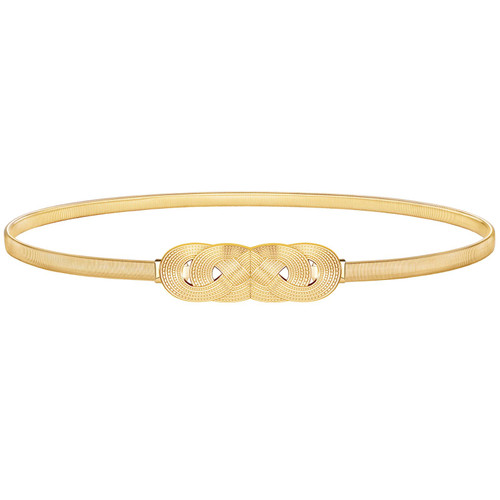 Dress Stretch Thin Waist Belt Gold/Sliver Elastic Belts