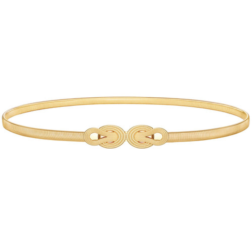Women's Skinny Metal Cinch Belt for Dress Stretch Thin Waist Belt