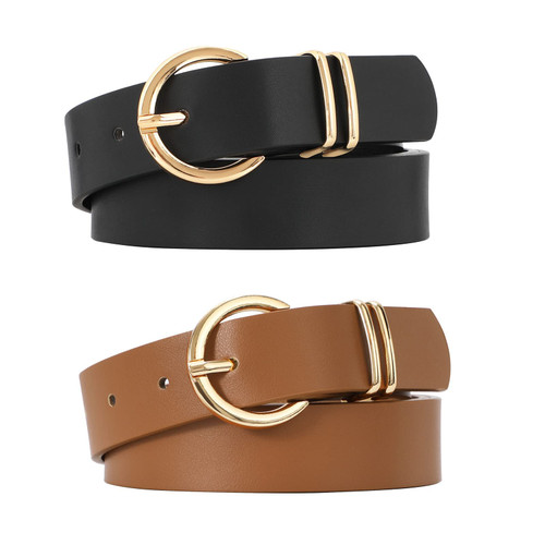 Jeans Dresses Fashion Gold Buckle Ladies Belt