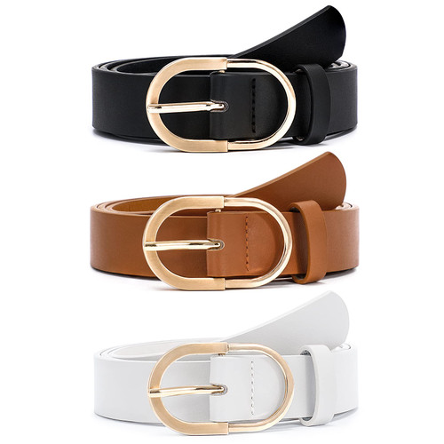 Fashion Gold Buckle Ladies Dress Belt