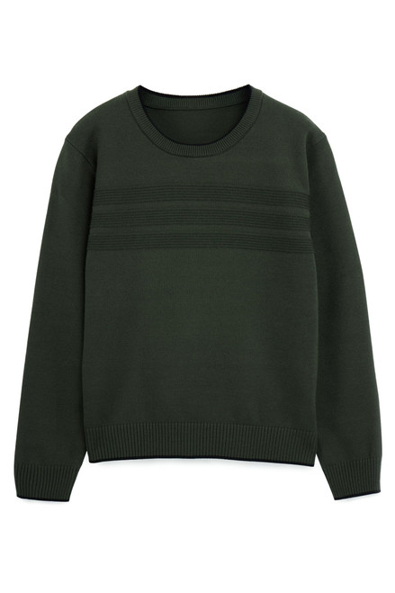 Long Sleeve Crew Neck Knit Sweater for Kids and Boys, Big Kids Knit Sweater for Fall and Winter