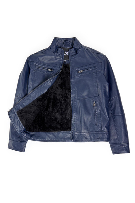 Kids Outerwear Coat, Motorcycle PU Leather Jacket for Boys