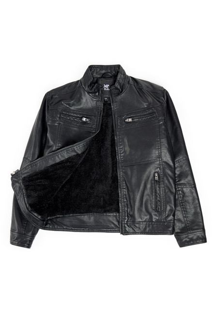 Teen Faux Leather Jacket for Fall & Winter (S - XL), Kids Outerwear Coat