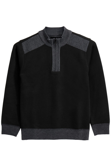 Classic Fit Mock Neck Knit Kids Sweater for Fall and Winter
