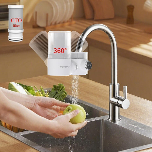 Bad Taste with 1 Replacement, Fits Most Standard Faucets, 3 Month Lifespan, T6-CTO White