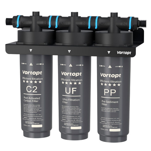 low Rate of 0.53 GPM, Reduces Sediment & Odor, Easy Installation, Black