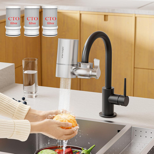 Efficiency Water Purification System, Fast 99% Chlorine & Odor Removal, Modern