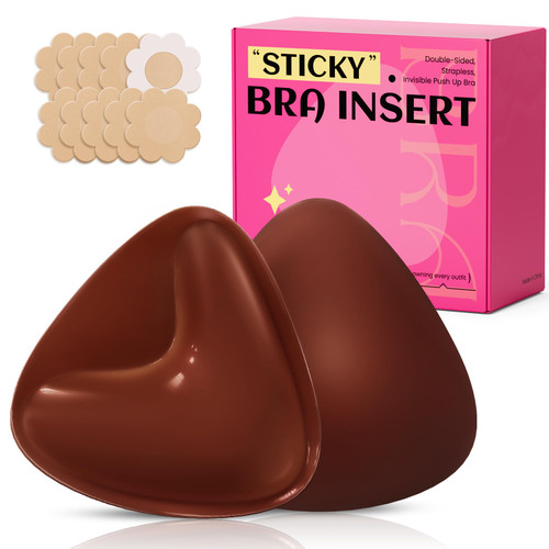 Invisible Push Up Sticky Bra Pads for Large Breasts, Stick on Bra