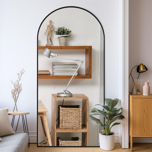 Arched Full Length Mirror, 71x32 Big Oversized Mirrors with Stand